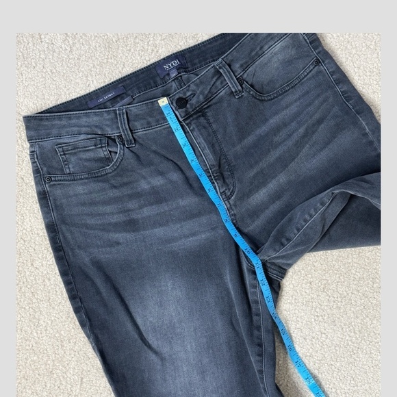 NYDJ Ami Skinny Jeans High Rise Lift Tuck Tech Released Hem Washed Black Size 14 - Picture 9 of 12